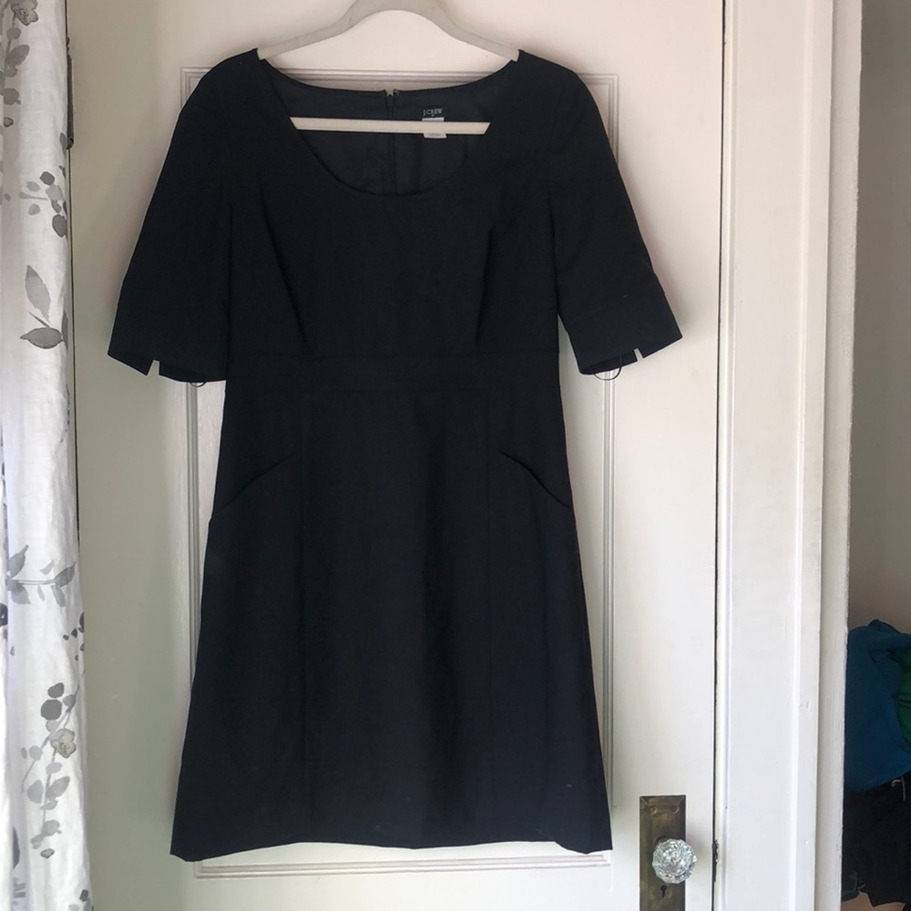 JCrew Black suiting dress